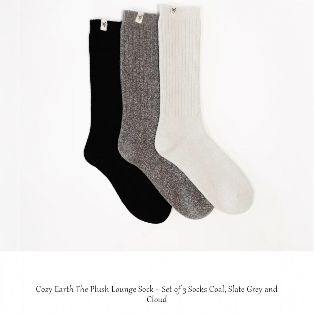 Cozy Earth The Plush Lounge Socks 3 Packs Bundle Set of 9 Socks XSmall/Small NEW - Picture 4 of 13
